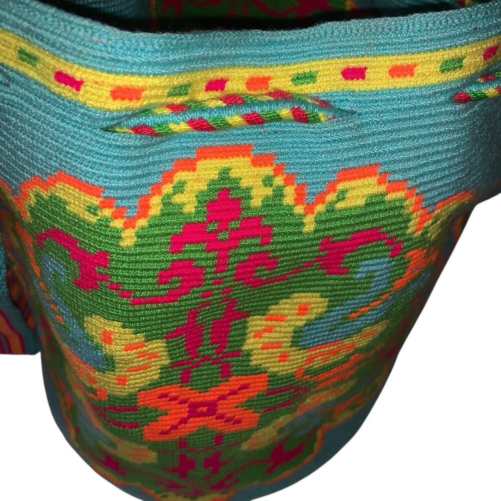Wayuu Tribe Mochila Bucket Boho Bag large - Picture 3 of 7